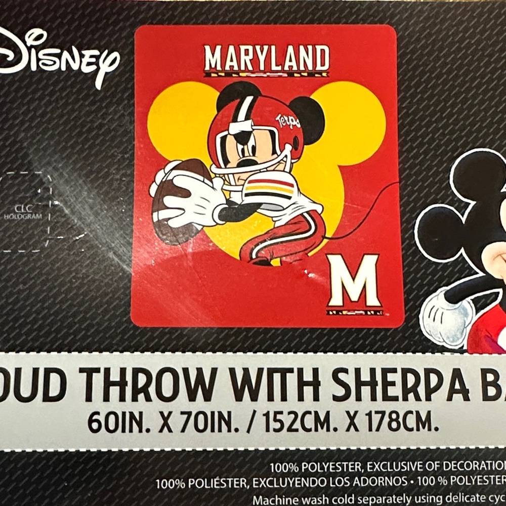 Disney Maryland Mickey Mouse Sherpa Throw - Red and Yellow